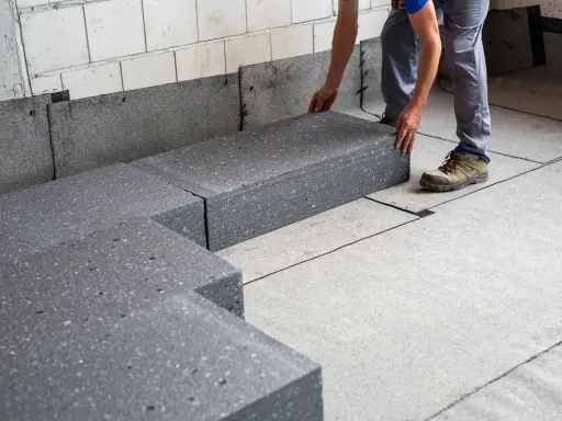 Układanie płyt termoizolacyjnych. Czy to folia na styropian czy pod, ważne by dobrze izolować.